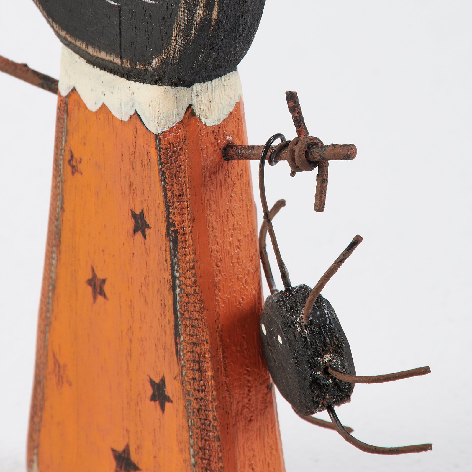 PBK Halloween Decor - Prim Wood Chunky Black Cat Sitter Tier Tray