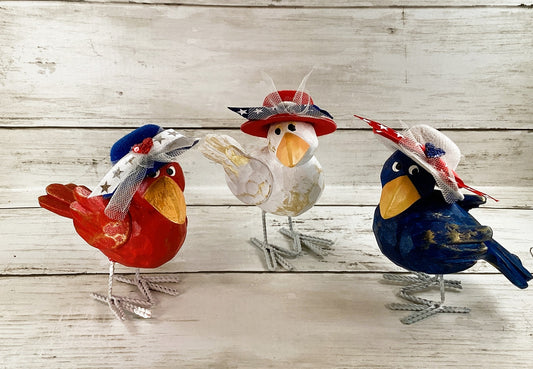AGD Patriotic Decor - Red White Blue July 4th Judgemental Crows
