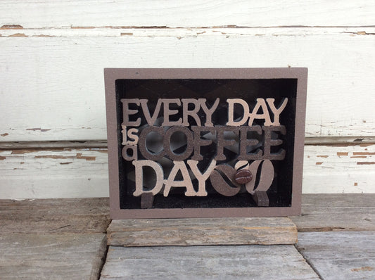 AGD Home Decor - Everyday is a Coffee Day Box Sign