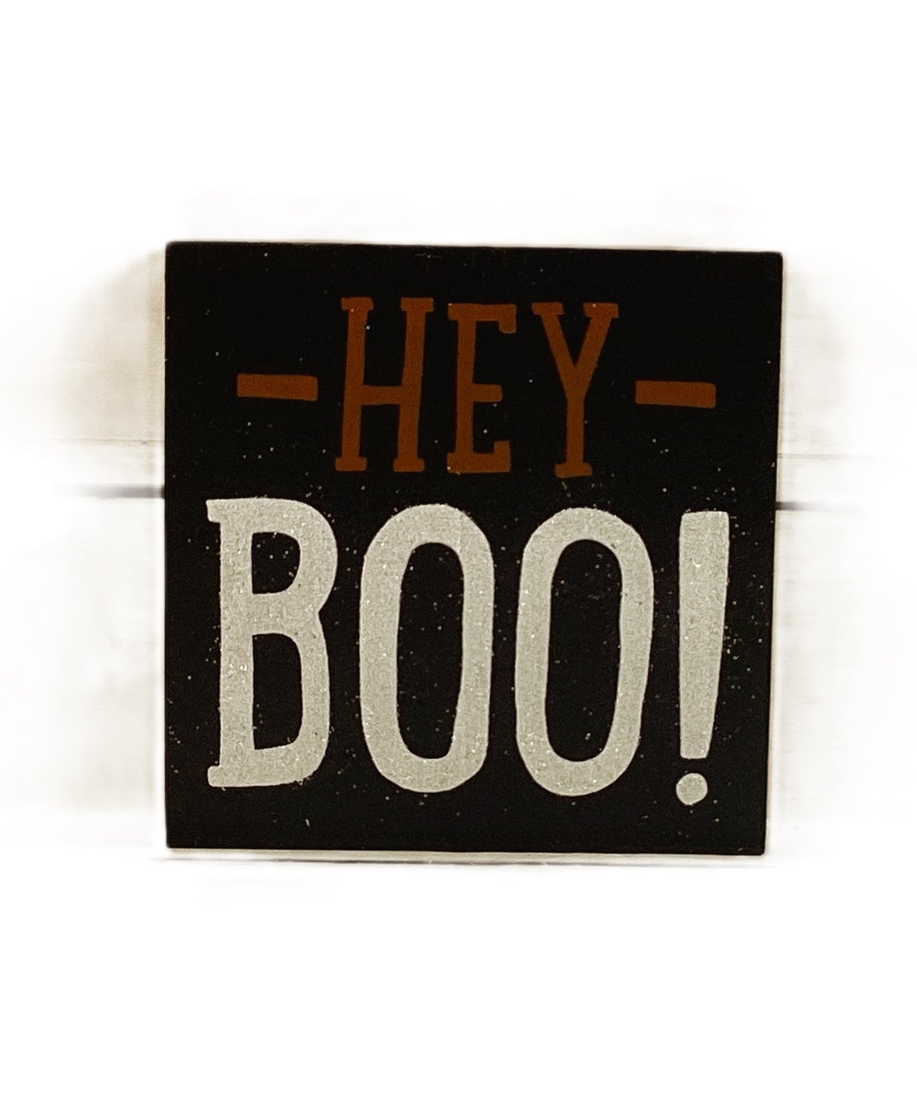 Collins Painting Halloween Decor - Hey Boo! Black Block Sign