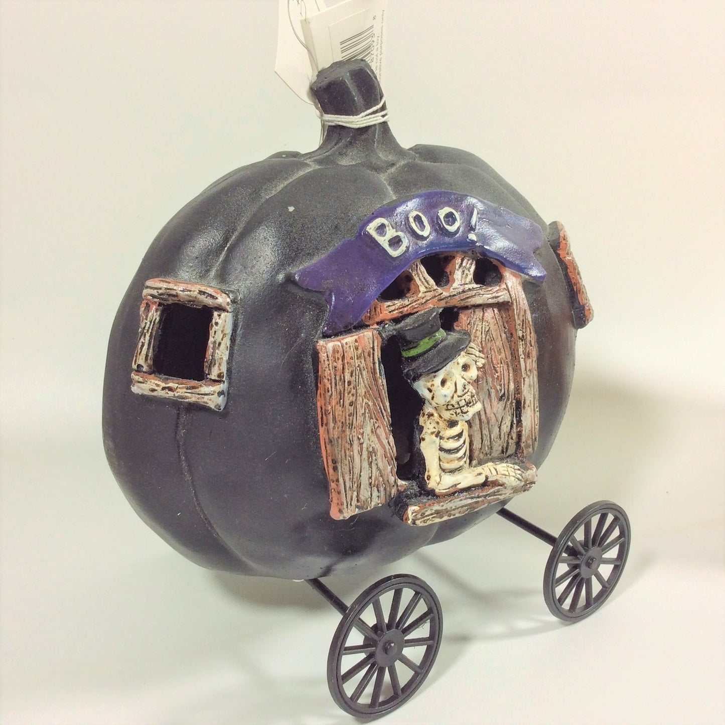 Youngs Halloween Decor - Resin Pumpkin Train 2pc Set