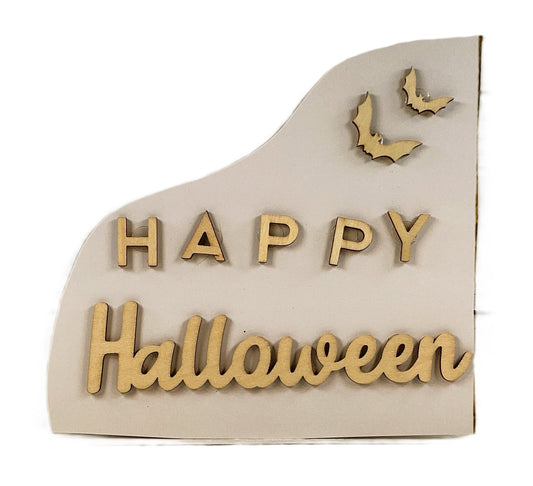Halloween Craft Supply - Unfinished Cutout Happy Halloween Word Letters