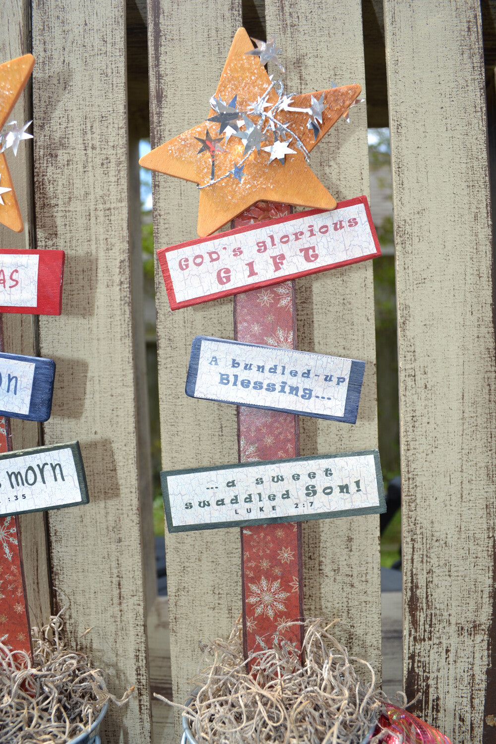  AGD CHRISTmas Decor - Prim Bethlehem Stable - PSP #6 3pc. Set