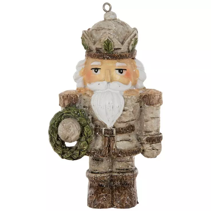 HL Christmas Decor  - Resin Woodland Nutcracker Ornaments 2pc Set