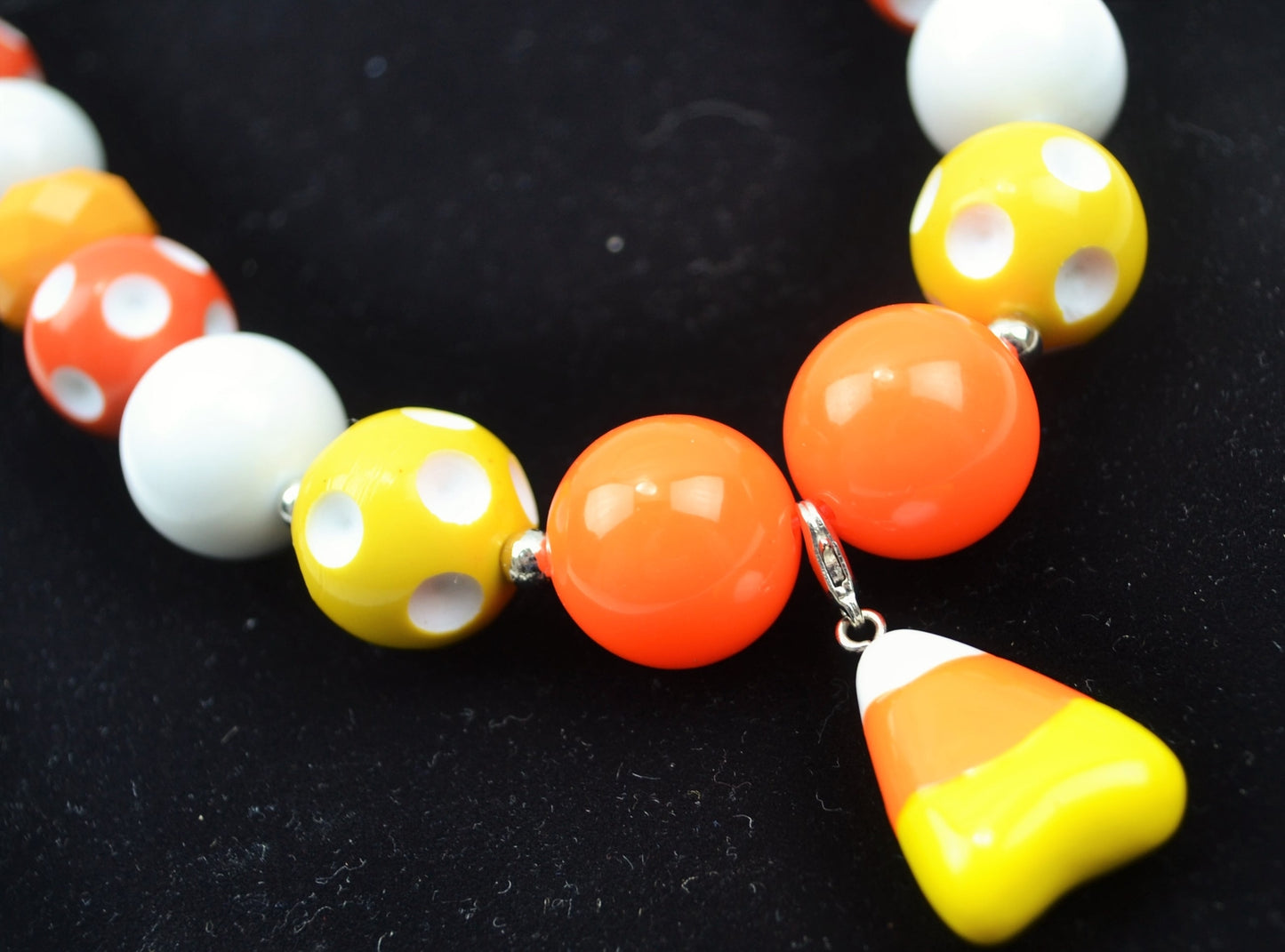 AGD Halloween Costume Jewelry - Candy Corn Bubblegum Necklace
