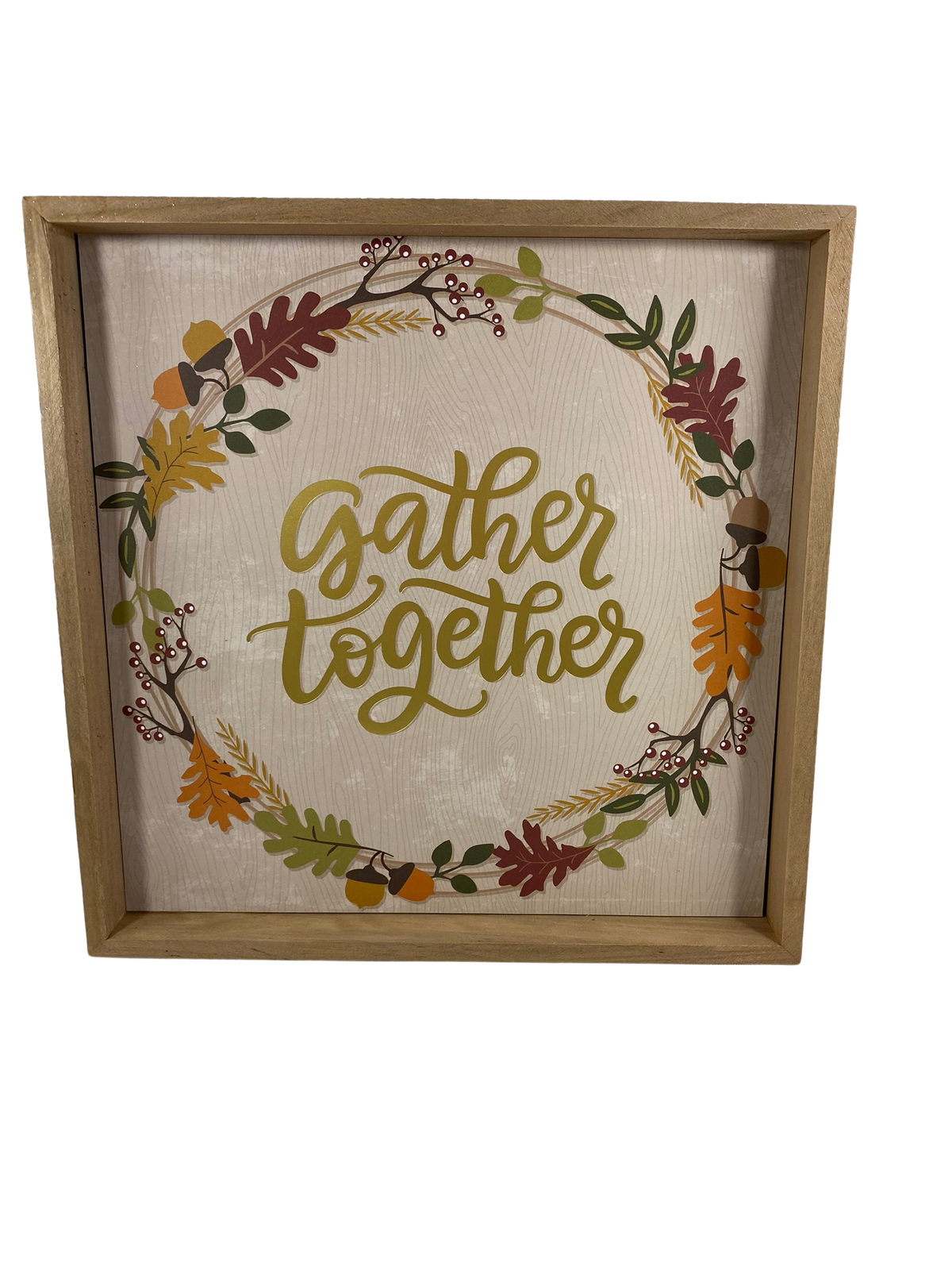 AGD Fall Decor - Sunshine Sunflowers Gather Reversible Inset Box Sign