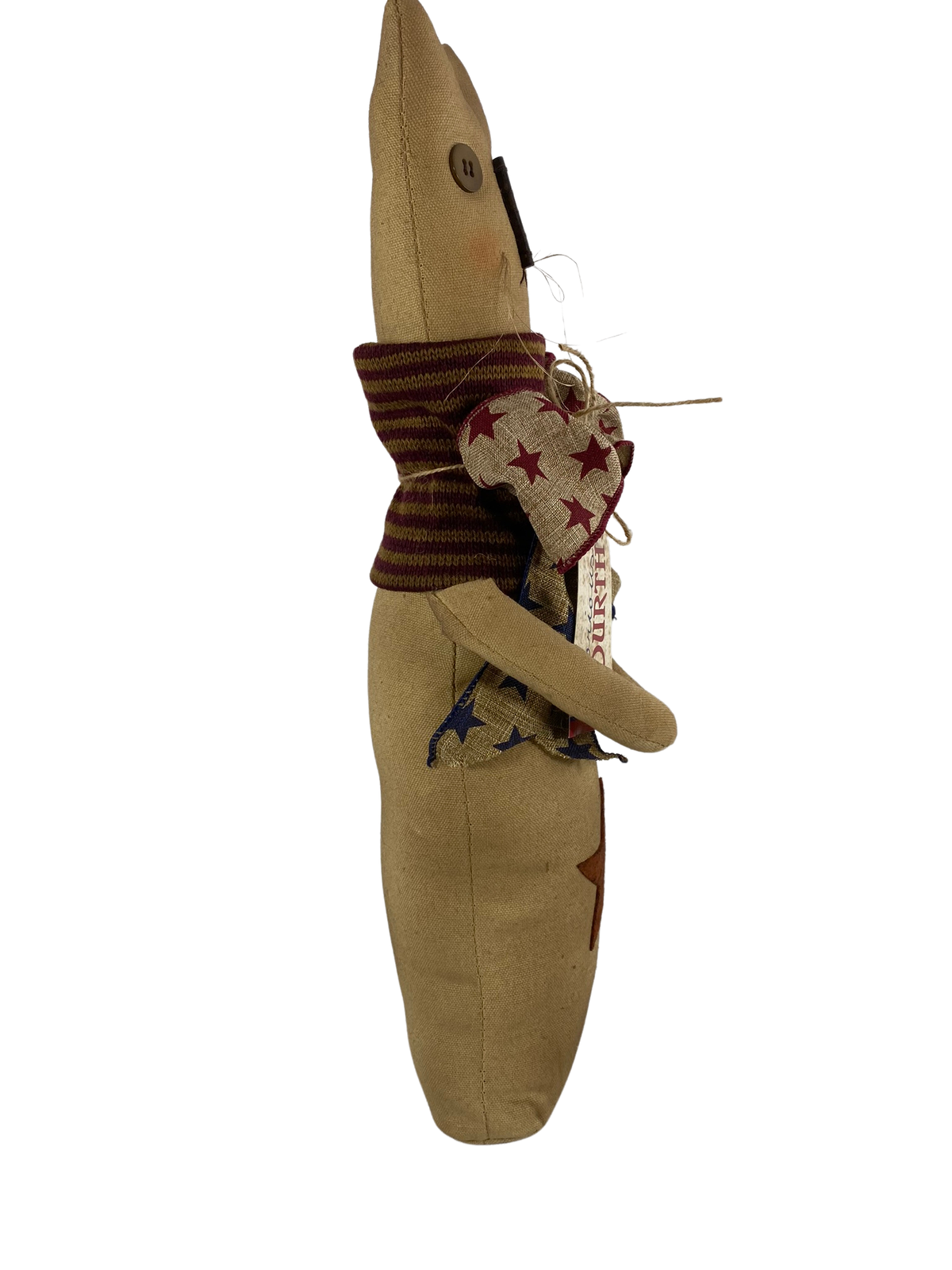 AGD Patriotic Decor - Prim Star Glorious Fourth Fabric Barn Tan Cat Doll