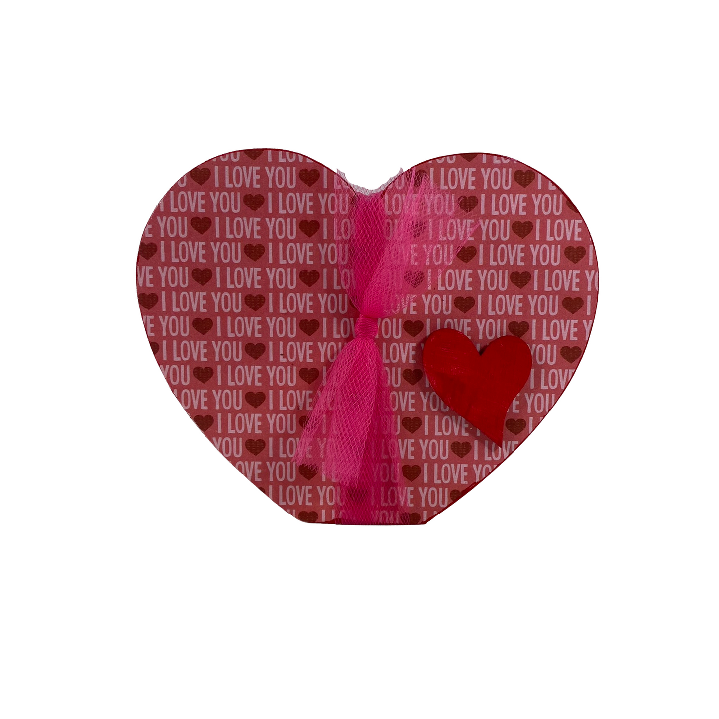 AGD Valentines Decor -  I Love You Double-Sided Chunky Heart Sitter