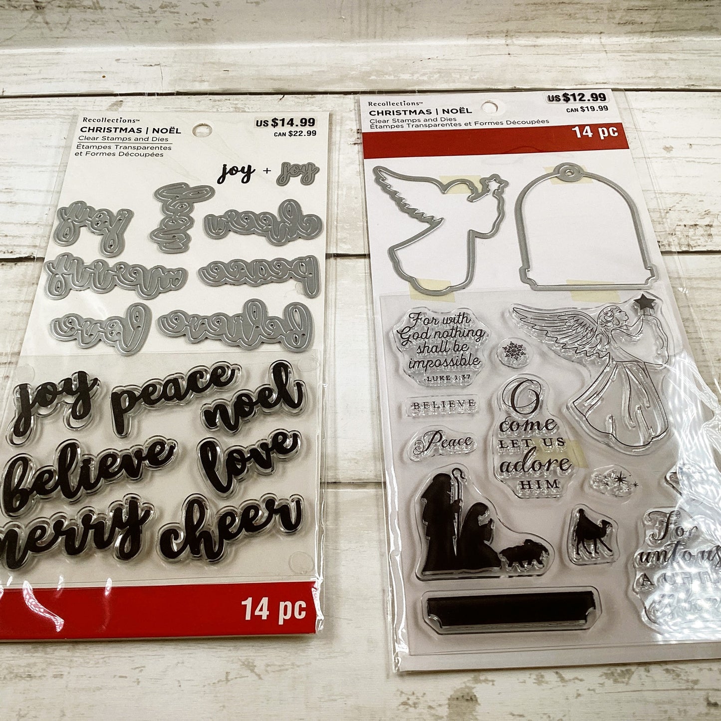 Recollections Stamp Die Cut - Christmas Theme Words Nativity