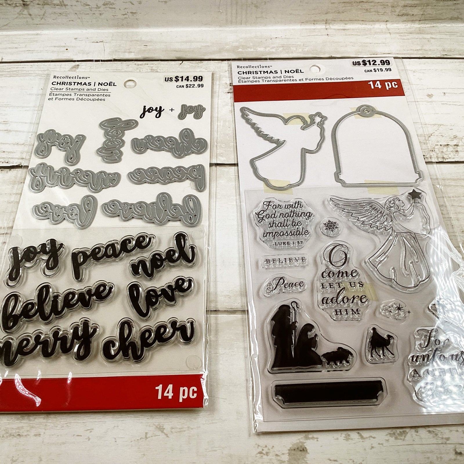 Recollections Stamp Die Cut - Christmas Theme Words Nativity