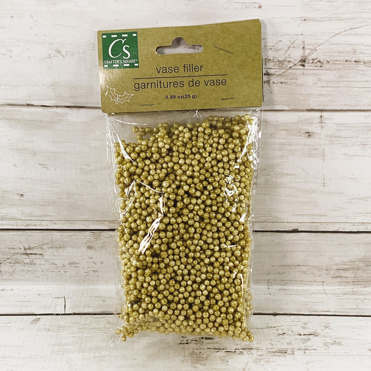 DT Craft Supply - Gold Foam Snowglobe Vase Fillers Pebbles 2 bags