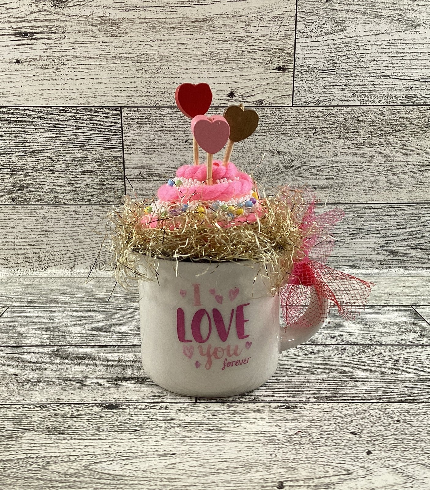AGD Valentines Decor - Small Ceramic Espresso Cupcake Mugs 3pc Set