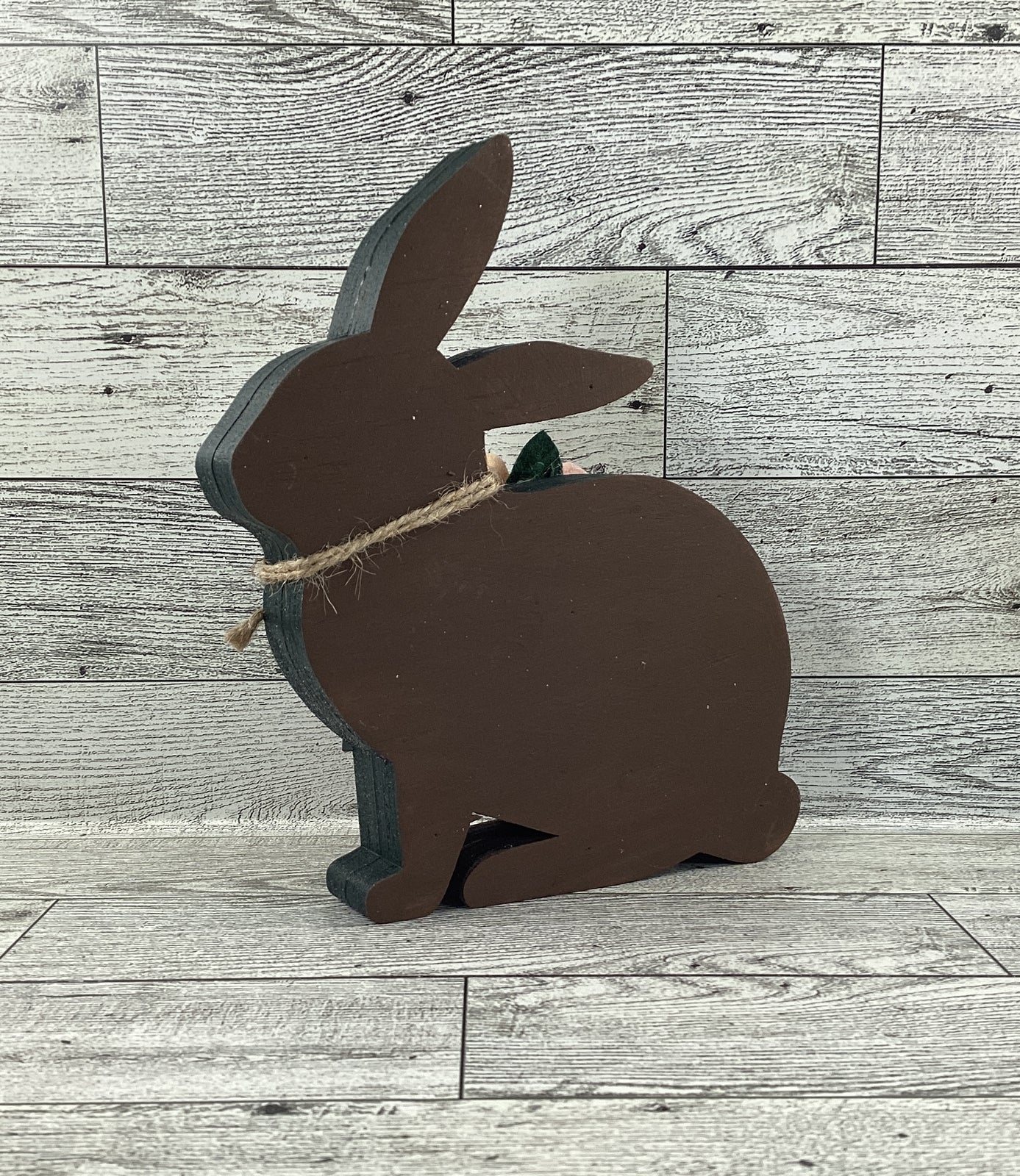 AGD Easter Decor - MDF Chunky Chocolate Bunny Beware Sitter