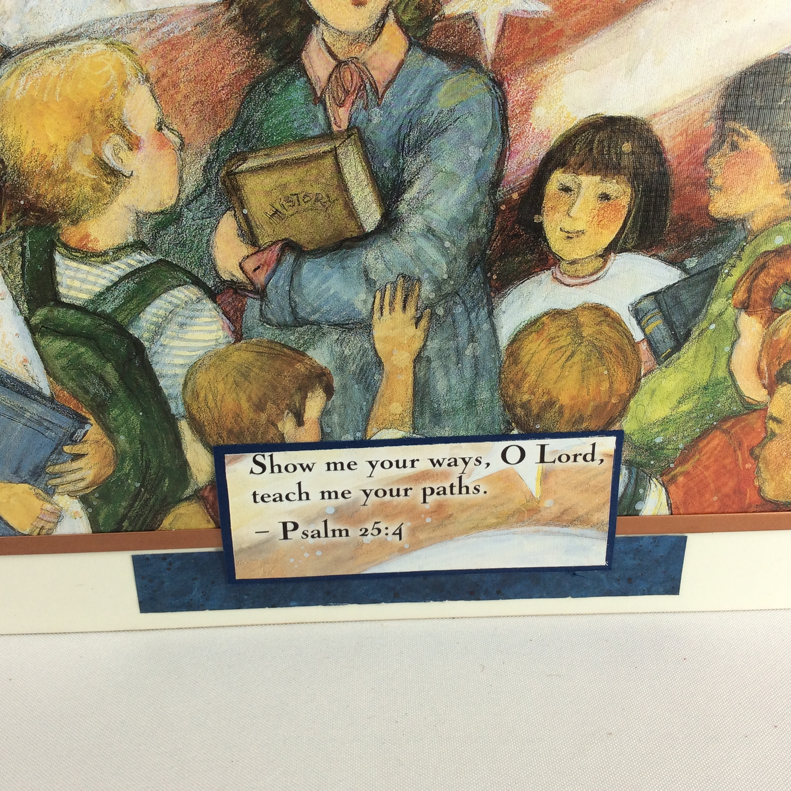 AGD Patriotic Decor - Prim Americana Teacher Psalm 25:4 Box Sign