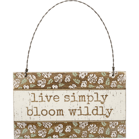 PBK Spring Decor - Prim Live Simply Bloom Wildly Engraved Ornament