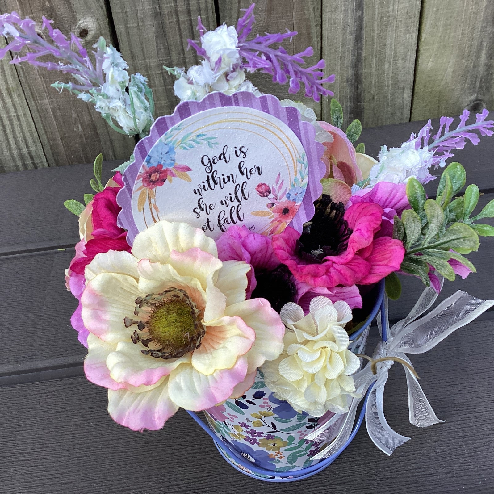 AGD Spring Decor - Mother's Day Psalm 46:5 Floral Display