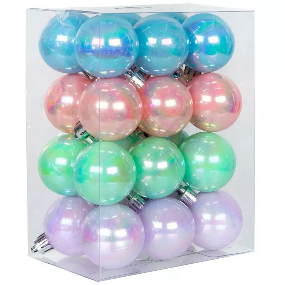 HL Christmas Supply - Soft Iridescent Pastel Ball Bowl Fillers 32pc Set