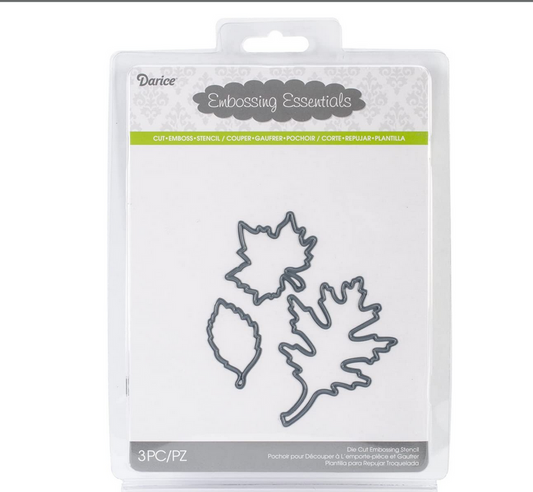 Darice Embossing Essentials Dies, Cut Leaves, 3-Pack