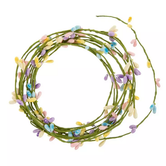 HL Spring Decor - Pastel Mini Pip-berry Trim Rope Strand 12ft