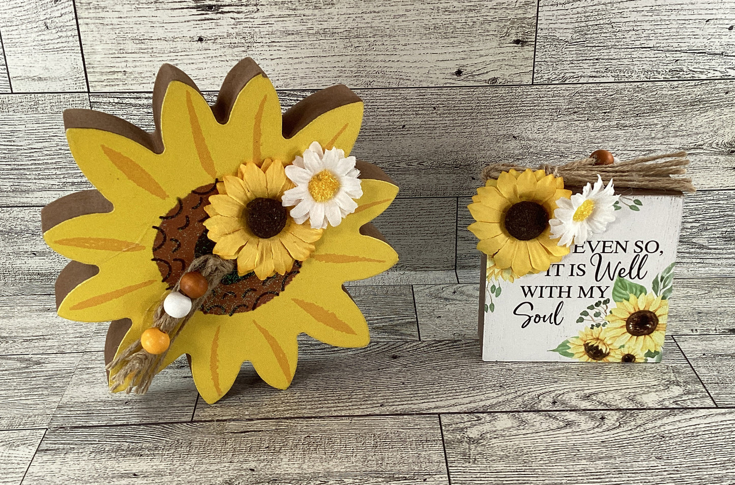 AGD Spring Decor - Well with My Soul Summer Sunflower Theme Decor 3pc