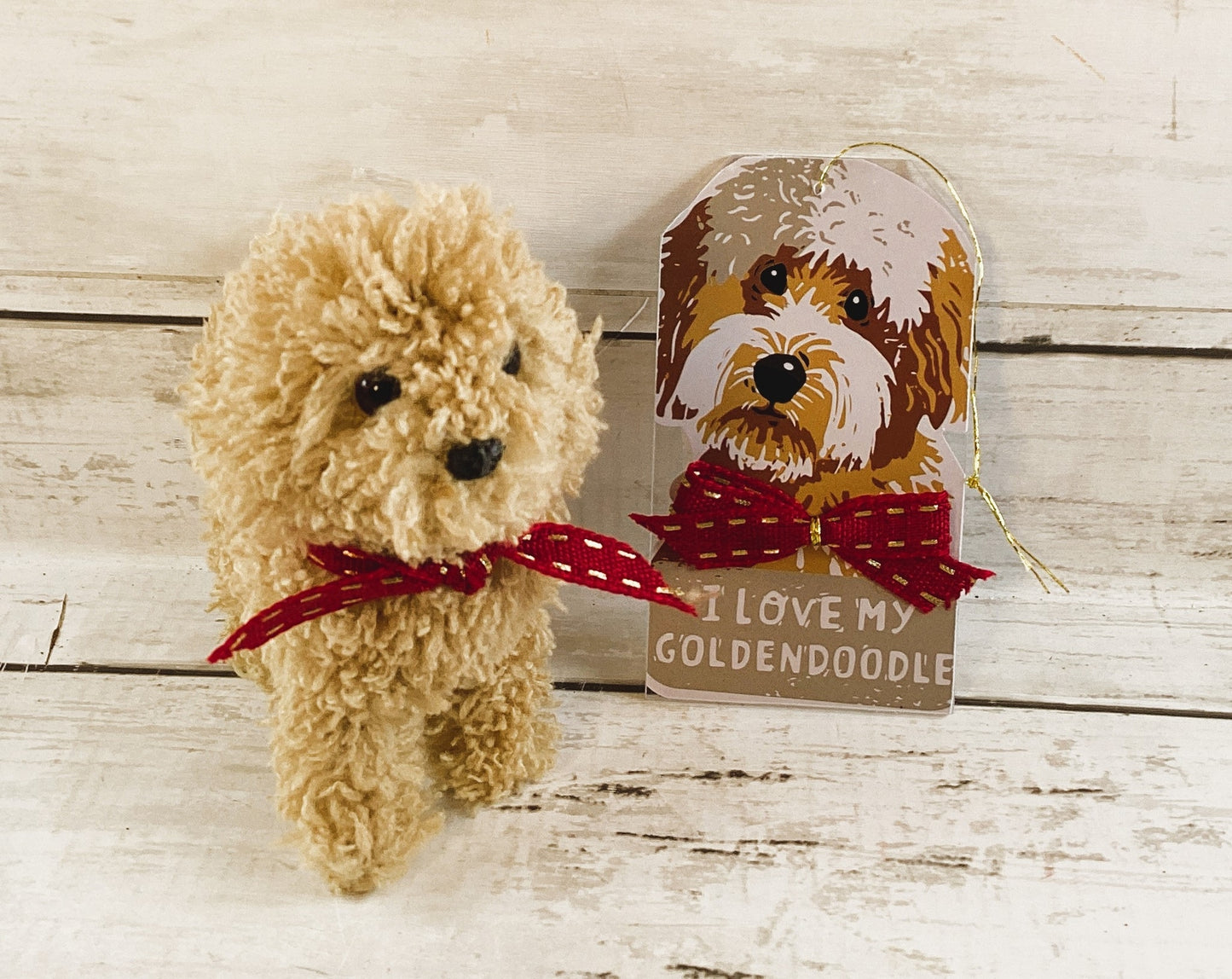 Christmas Decor - Goldendoodle Beige Dog Ornaments