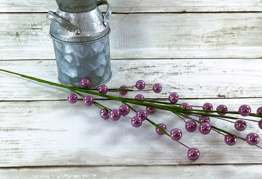 Darice Floral Supply - Lavender Lilac Pearl Berry Floral Spray Pick 12pc Set