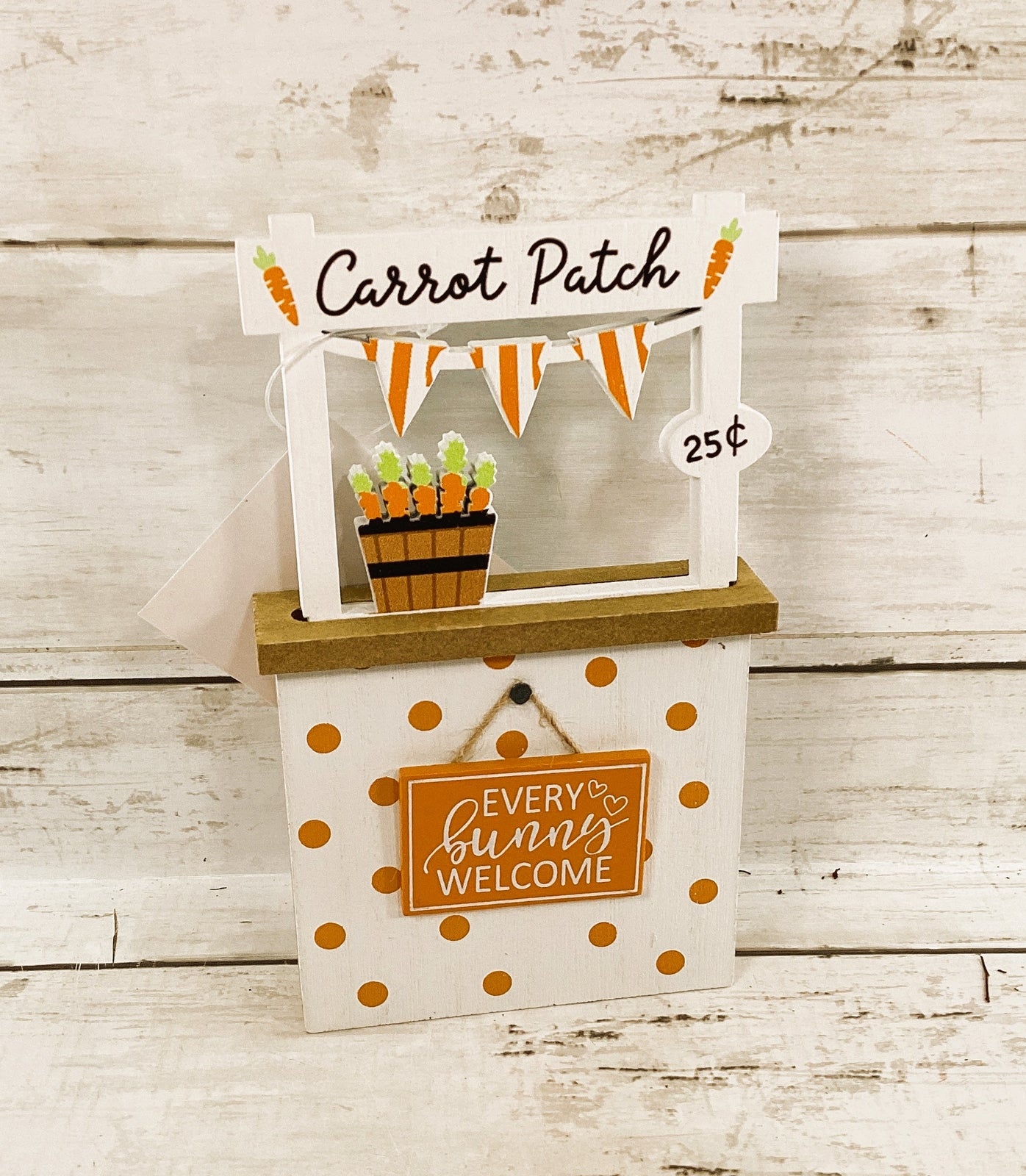 HL Easter Decor - Mini Tabletop Tier Tray Carrot Patch Booth