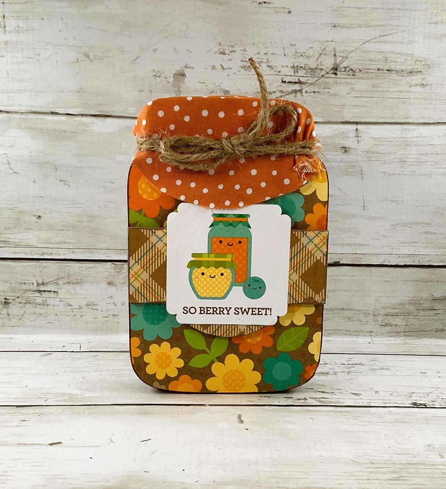 AGD Fall Decor -  Fall Decor - Chunky Wood Berry Sweet Mason Jar