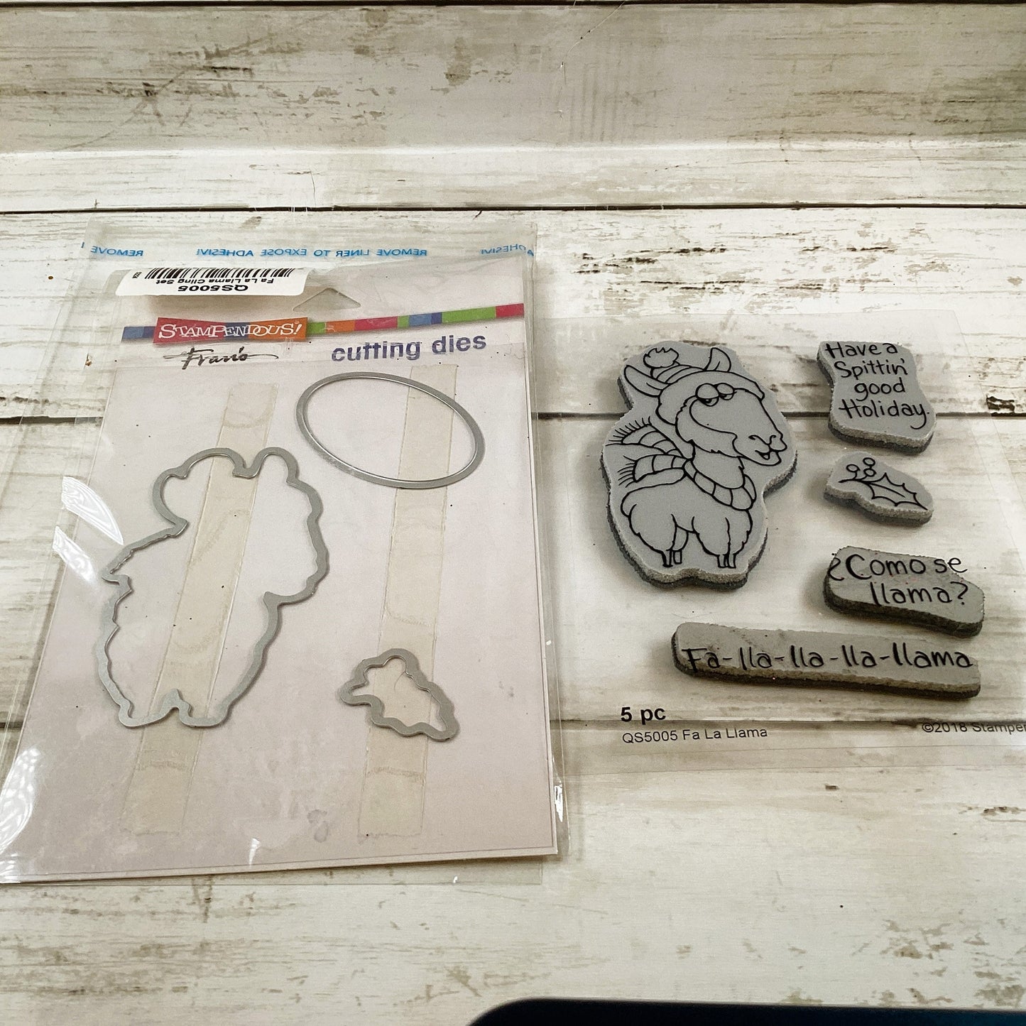 Stampendous Stamp and Die Cut - Christmas Llama