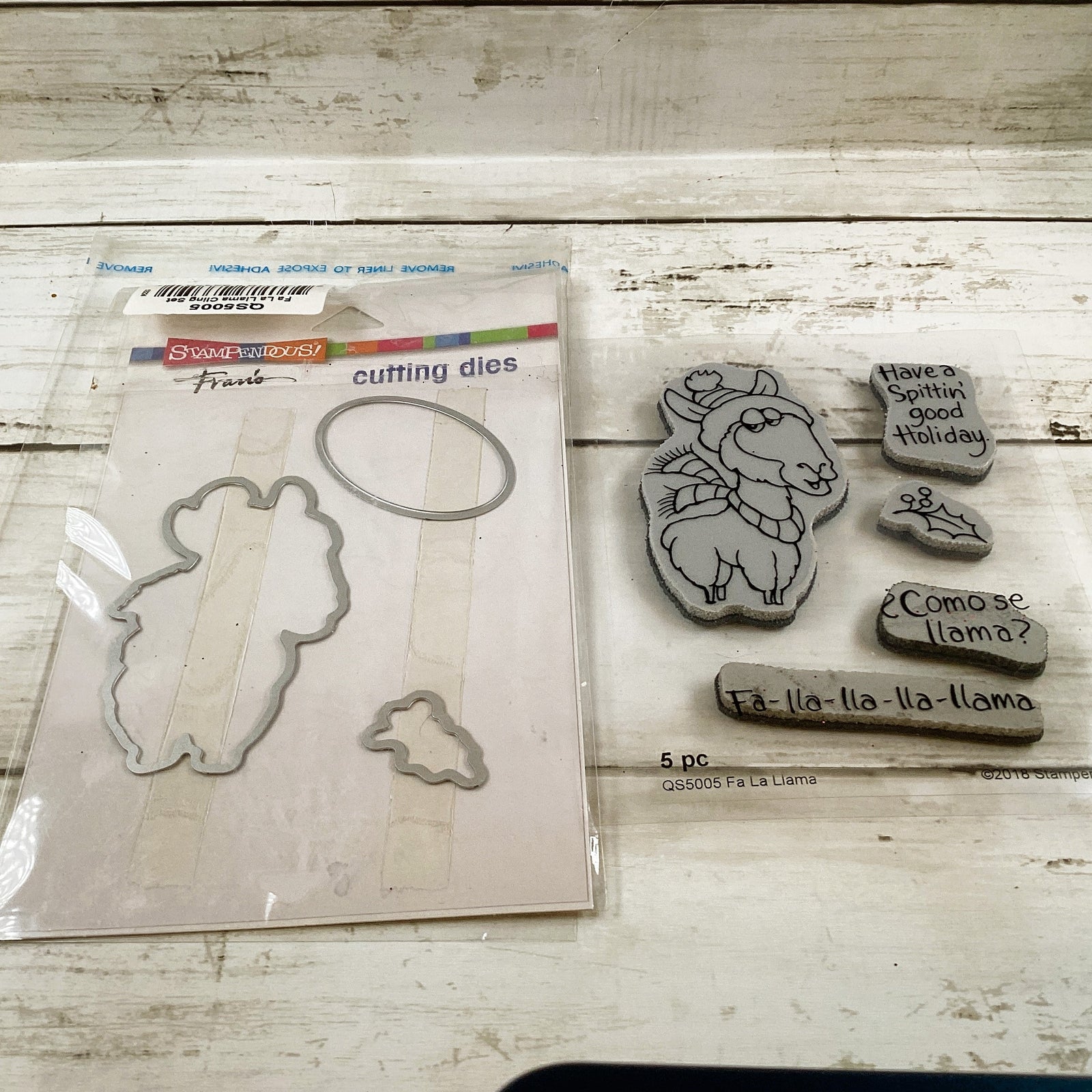 Stampendous Stamp and Die Cut - Christmas Llama