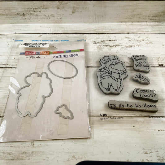 Stampendous Stamp and Die Cut - Christmas Llama
