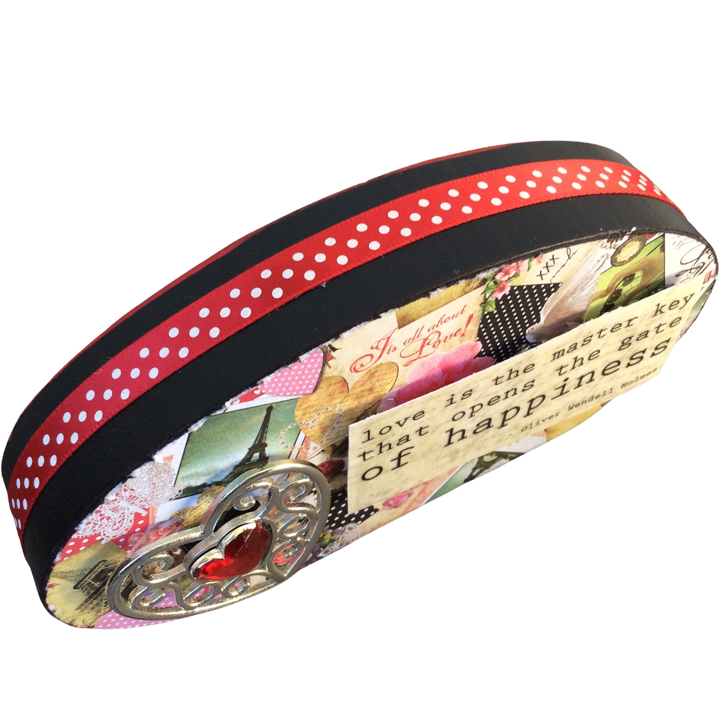 AGD Valentines Decor - Love Is Happiness Chunky Oval Sitter Decor