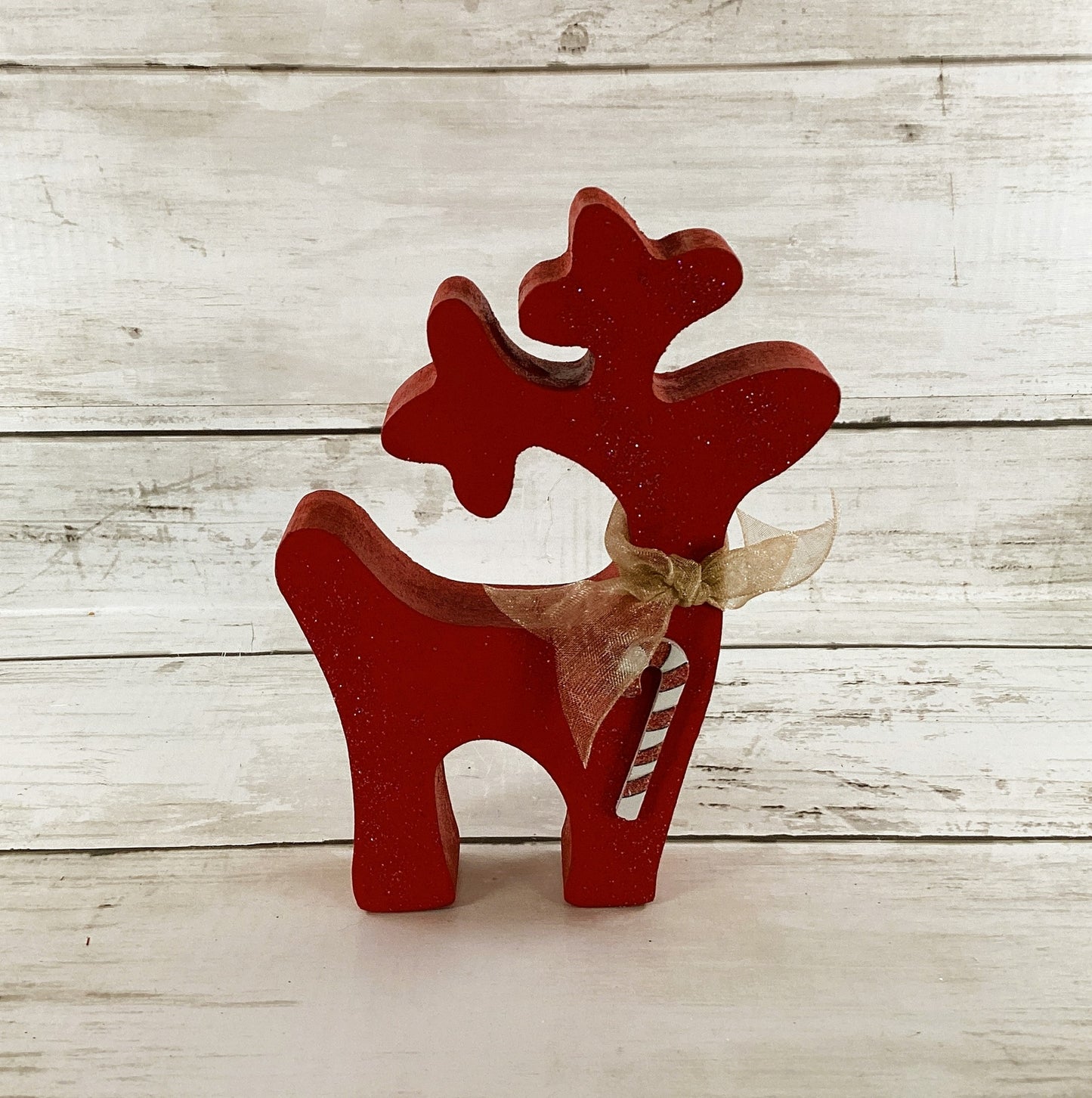 AGD Christmas Decor - Whimsy Reindeer Santa North Pole Tier Tray 2pc Set