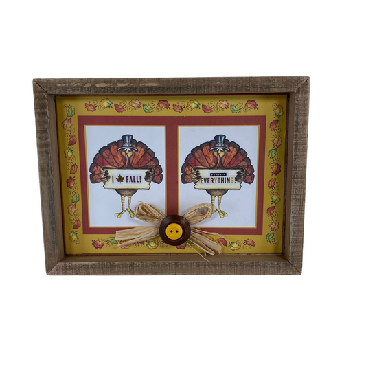 AGD Fall Decor - Turkey Love Fall Pumpkin Spice Inset Sign