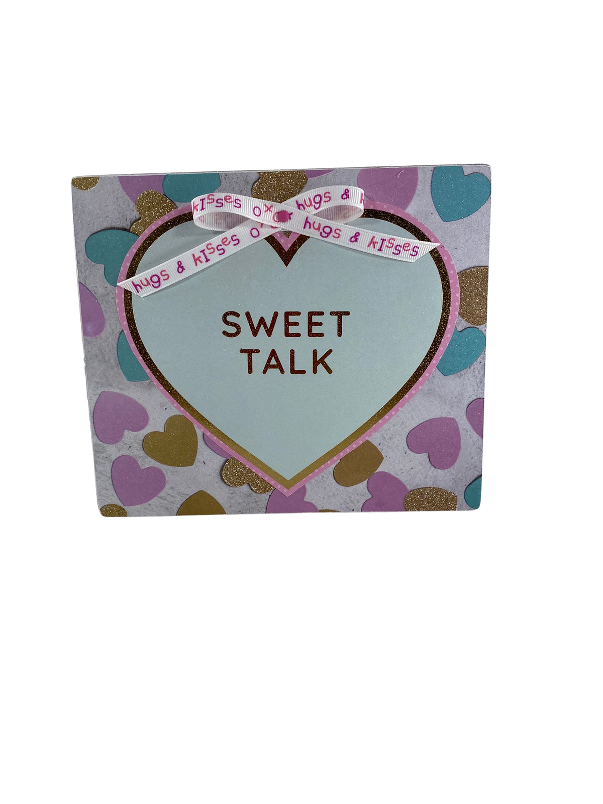 AGD Valentines Decor - Sweet Talk & Be Mine Cutie Reversible Block Sign