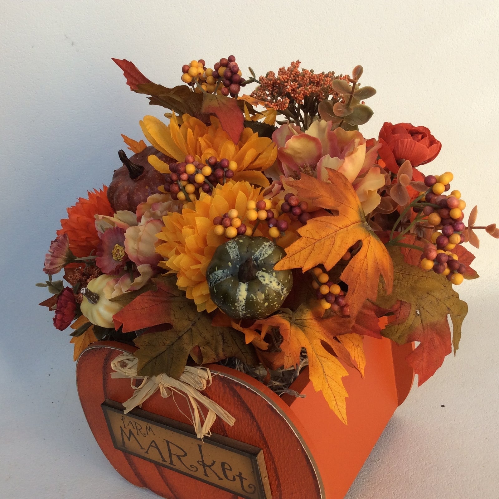 AGD Fall Decor - Farm Market Pumpkin Artificial Floral Display