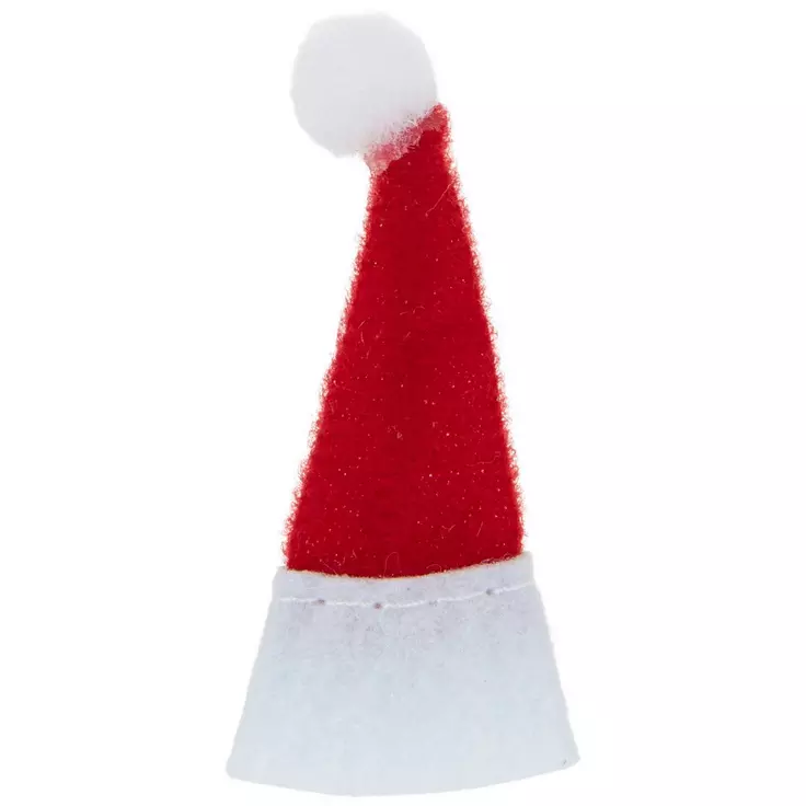HL Christmas Craft Supply - Mini Felt Santa Hats 6pc Set