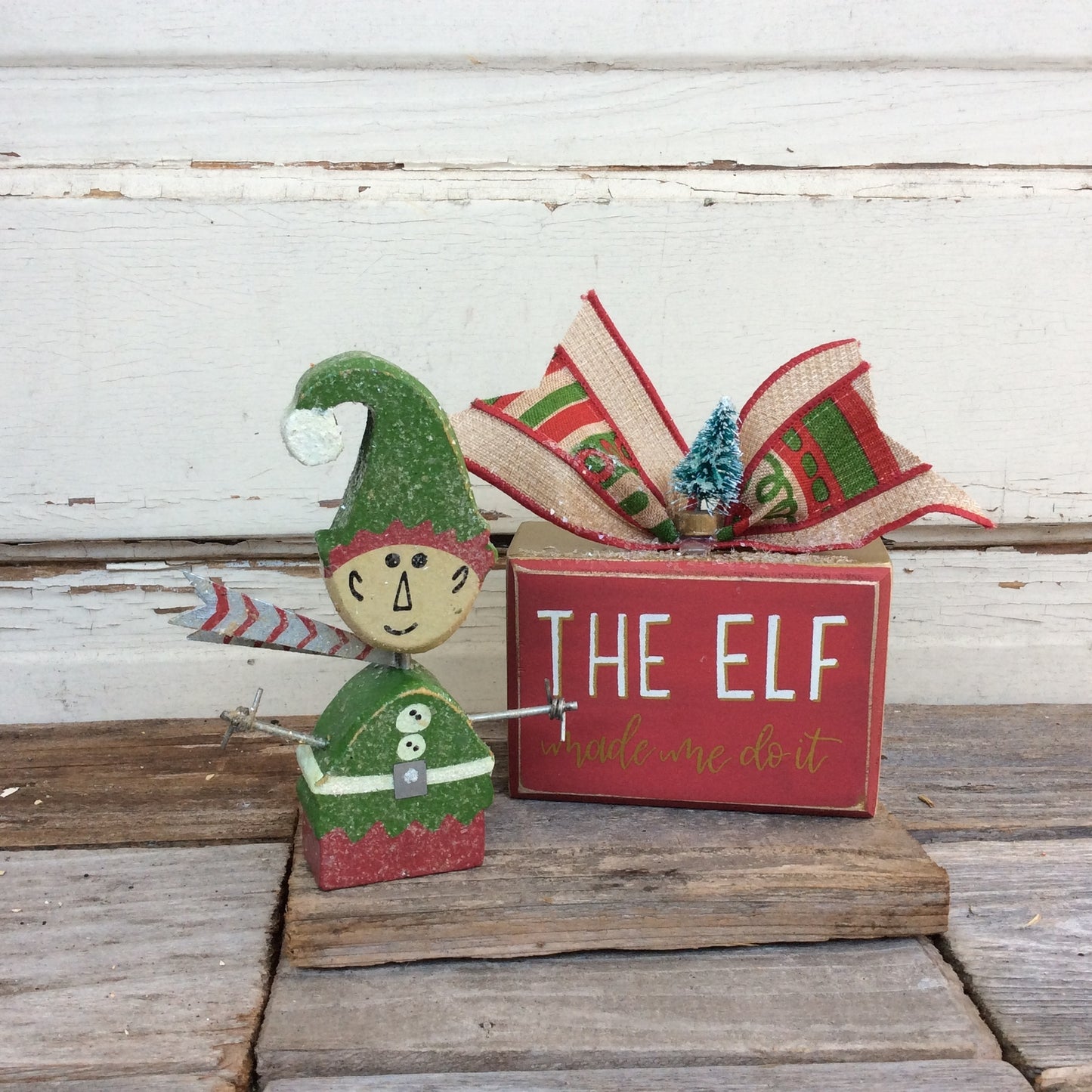 AGD Christmas Decor - The Elf Made Me Do It 2pc Set
