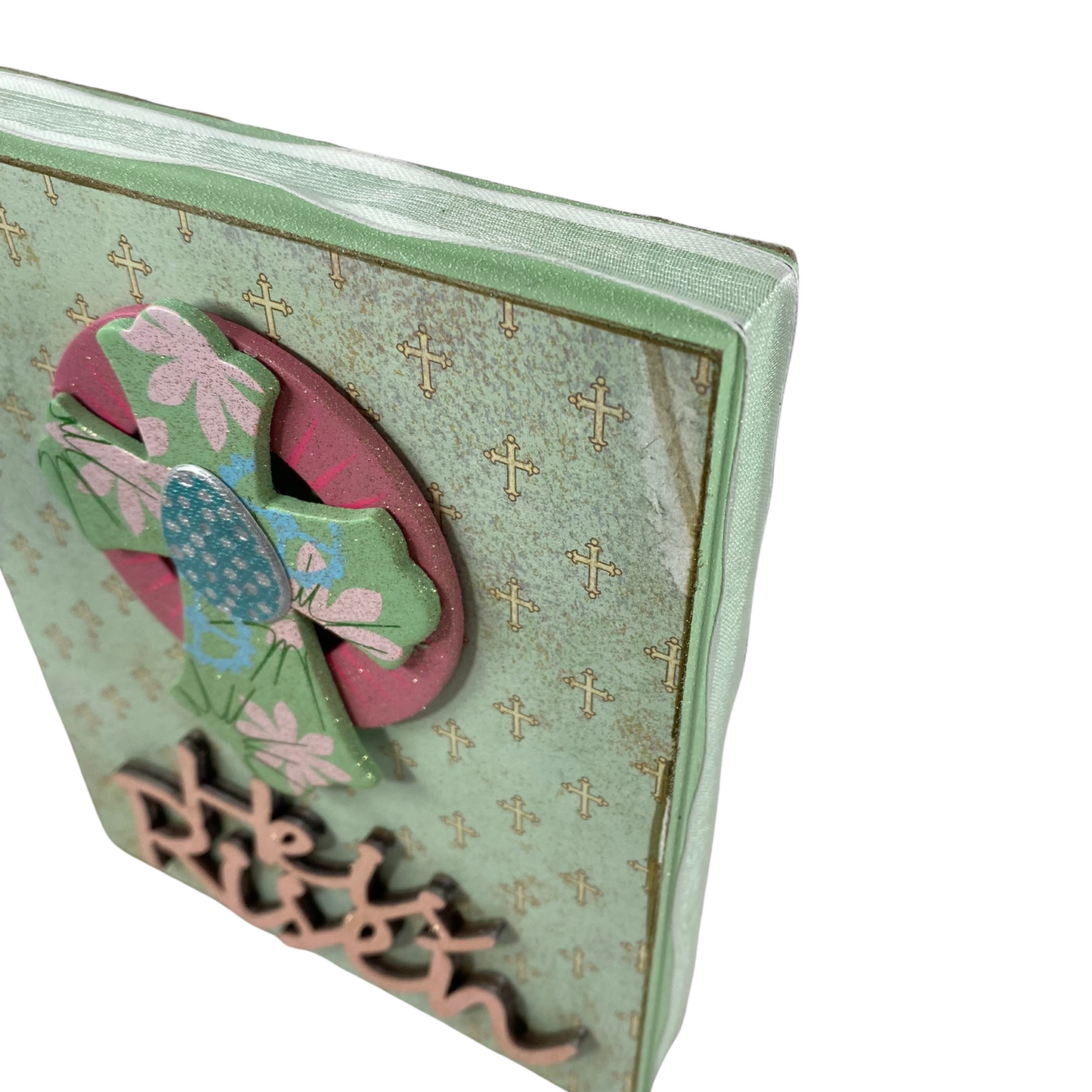 AGD Easter Decor - He Is Risen Love of the Father Reversible Block Sign