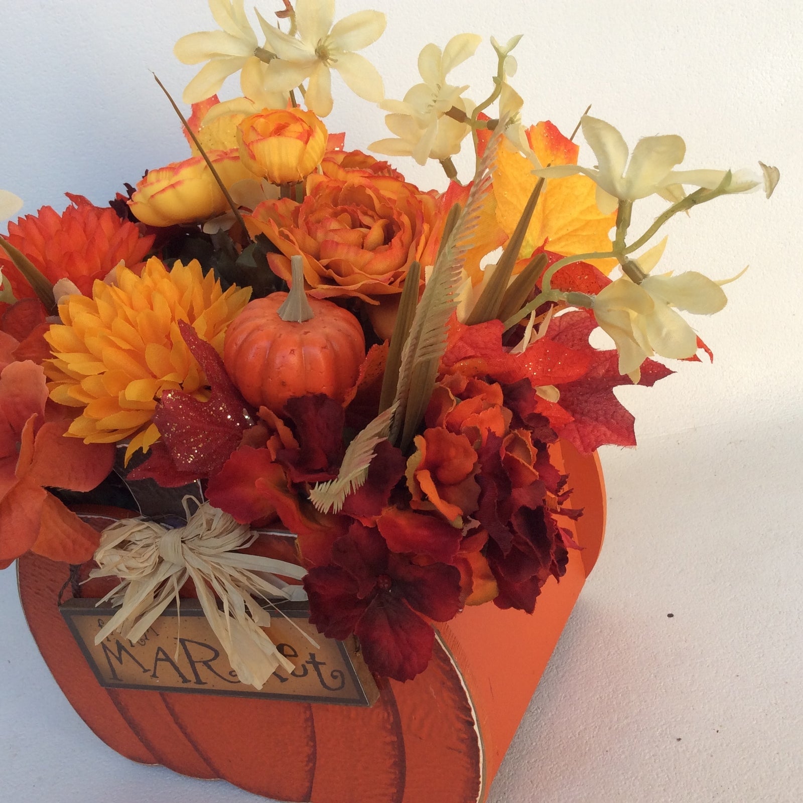 AGD Fall Decor - Farm Market Pumpkin Artificial Floral Display