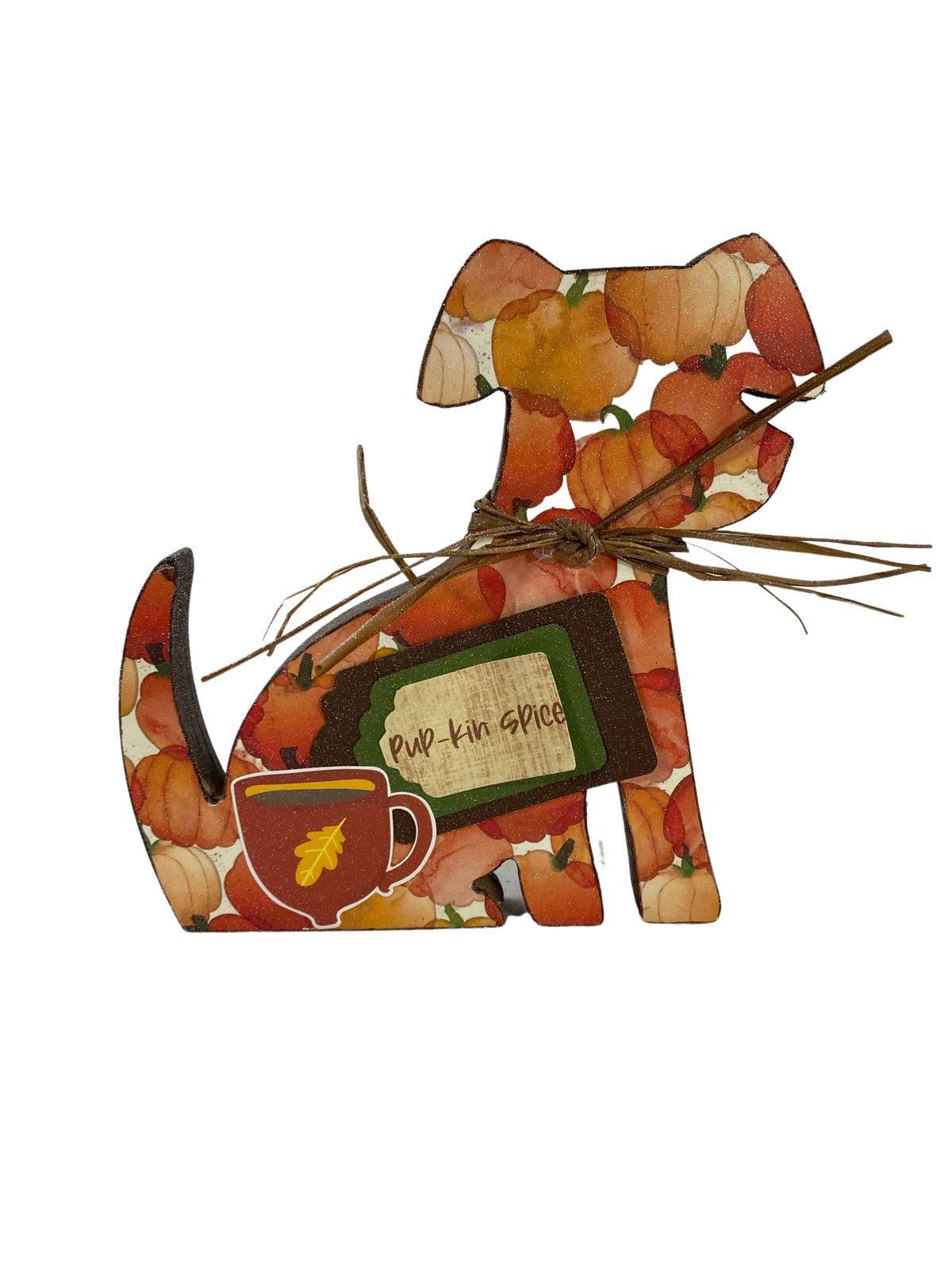 AGD Fall Decor - Pup-kin Spice Claw Latte Wood Cat Dog 2pc Set