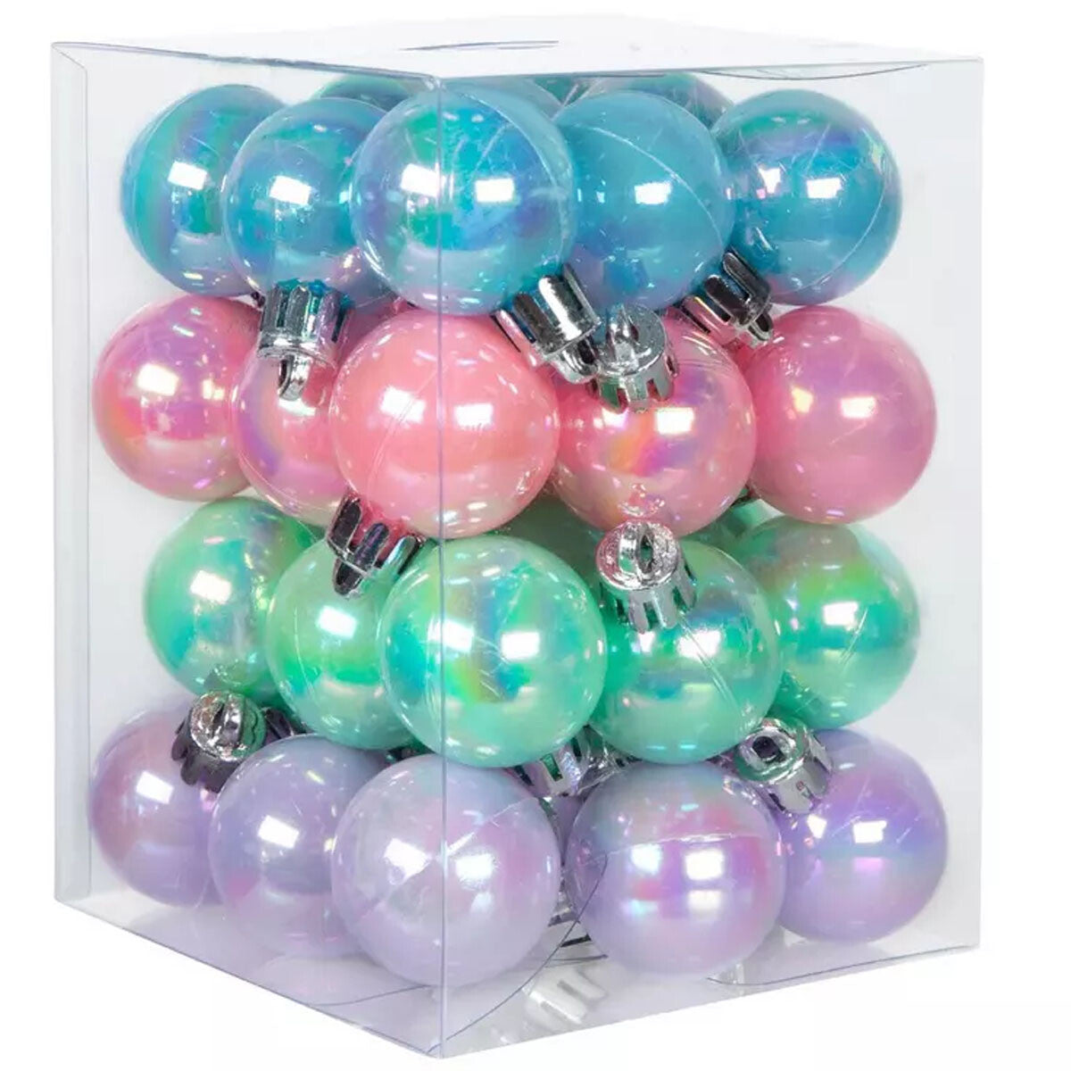 HL Christmas Supply - Soft Iridescent Pastel Ball Bowl Fillers 32pc Set