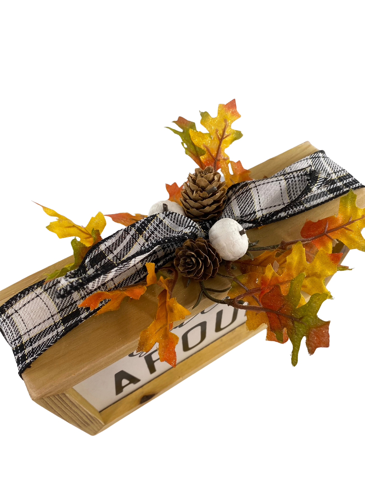 AGD Fall Decor - Fall Sweet Fall Give Thanks Reversible Inset Box Sign