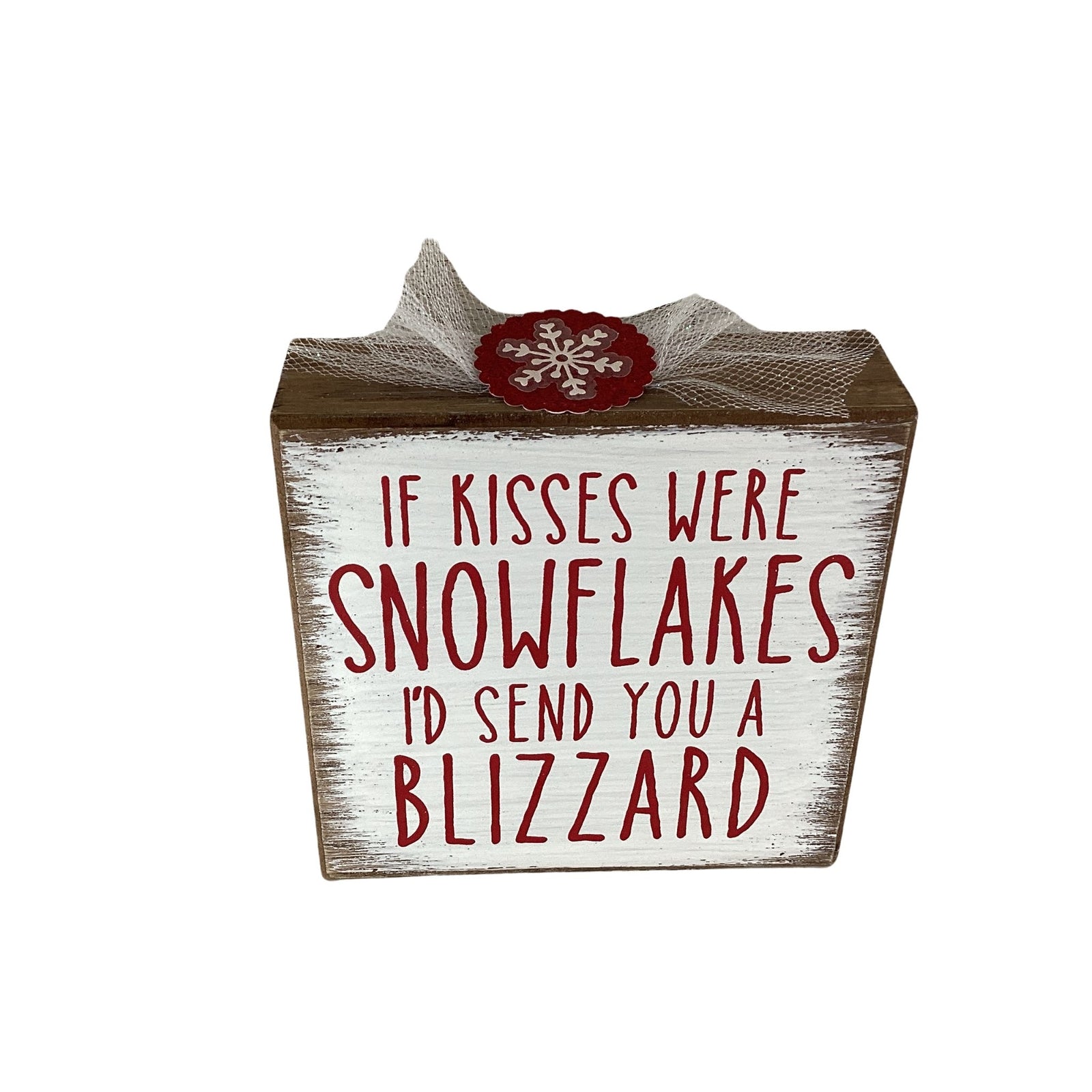 AGD Christmas Decor - Snowflake Kisses Blizzard Tier Tray 2pc Set