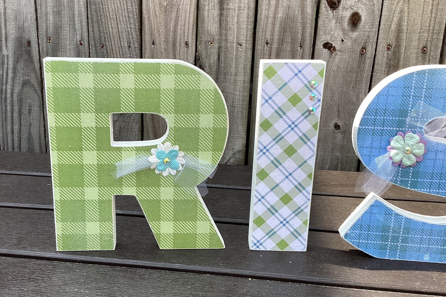 AGD Easter Decor - Chunky Wood RISEN Letter Word Tabletop Display