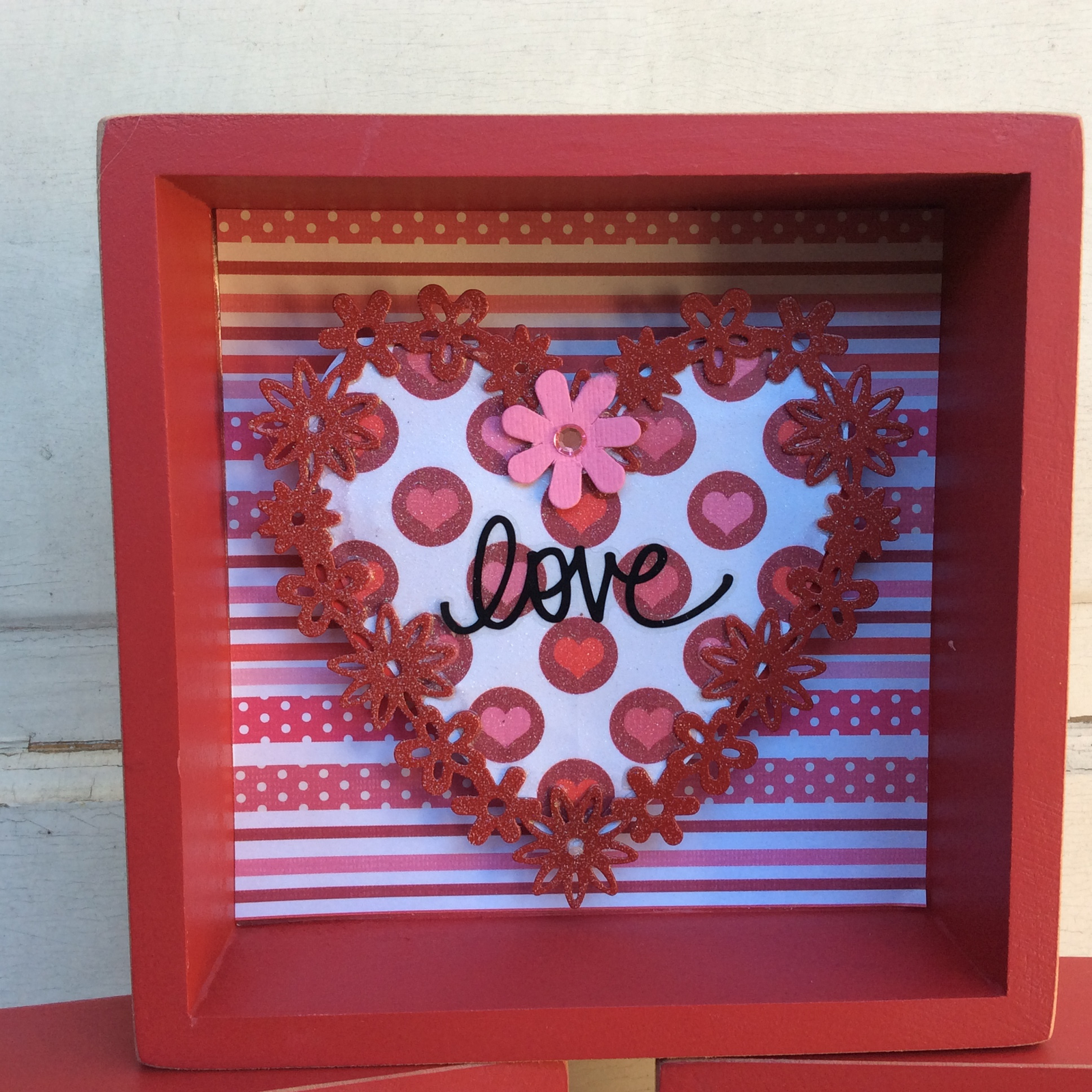 AGD Valentines Decor - Cherish Always Love Collage Box Signs 3pc