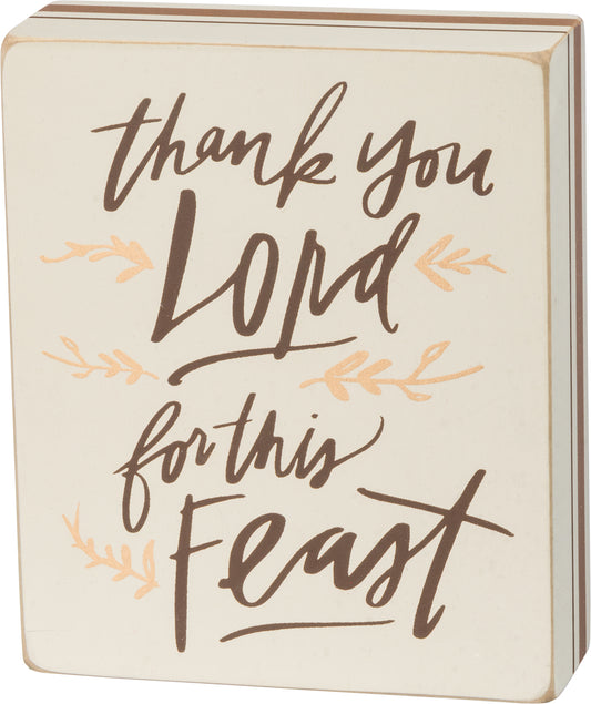 PBK Fall Thanksgiving Decor - Thank You Lord for the Feast