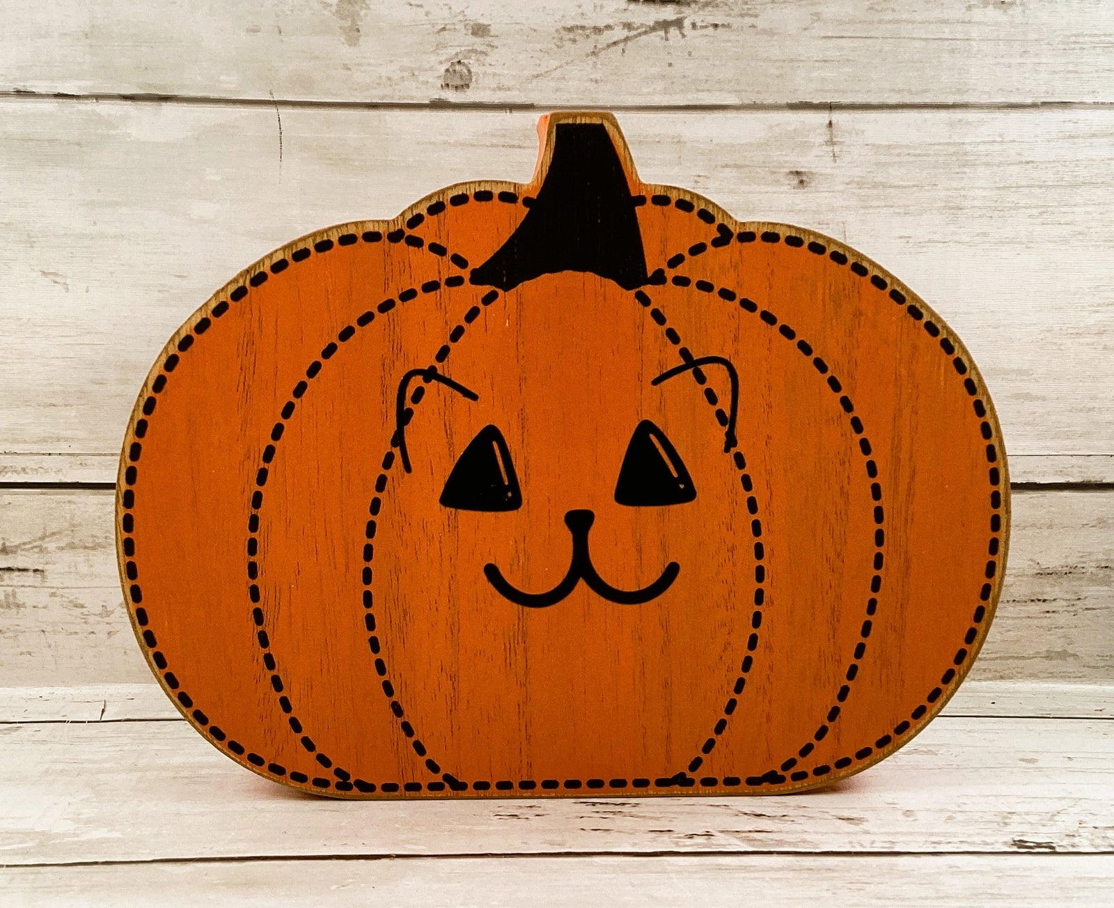 AGD Halloween Decor - Trick Treat Chunky Cat Pumpkin 2pc