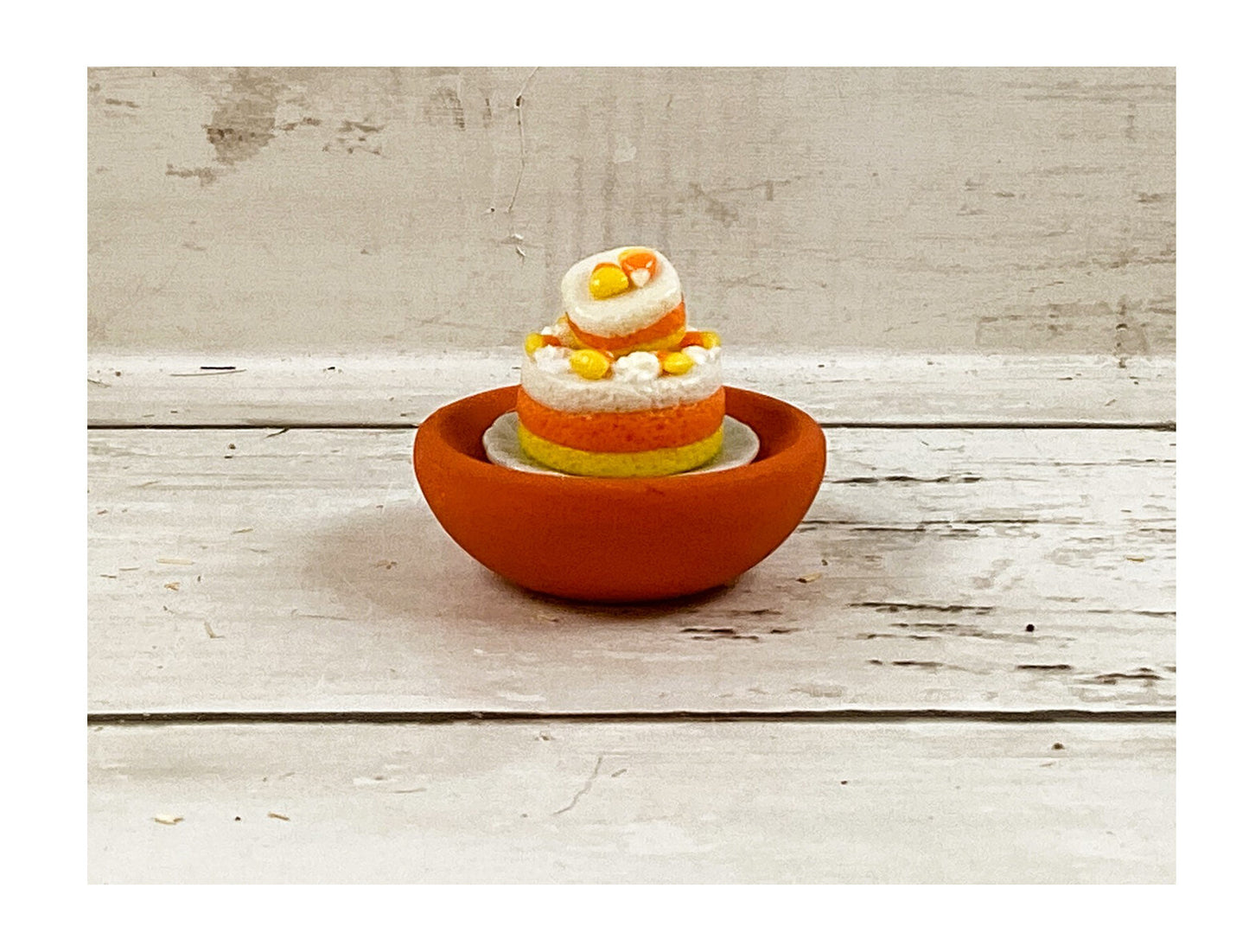 AGD Fall Decor - Miniature Candy Corn Harvest Cake Dessert Display
