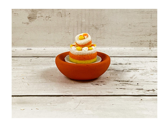 AGD Fall Decor - Miniature Candy Corn Harvest Cake Dessert Display